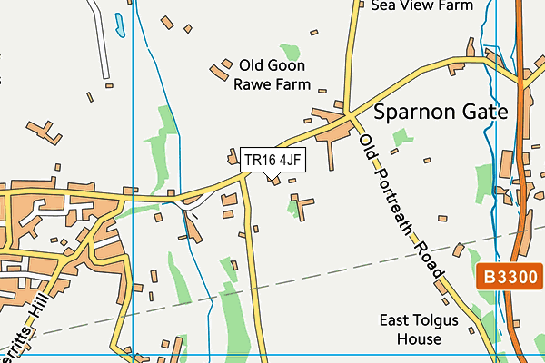 TR16 4JF map - OS VectorMap District (Ordnance Survey)