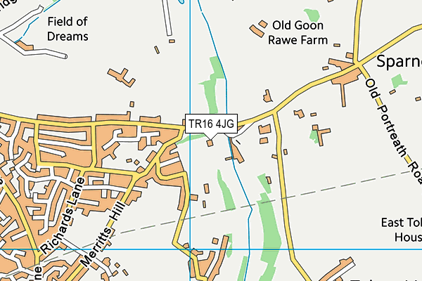 TR16 4JG map - OS VectorMap District (Ordnance Survey)