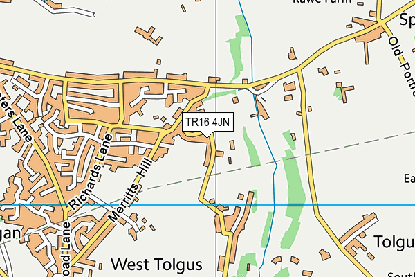 TR16 4JN map - OS VectorMap District (Ordnance Survey)