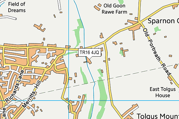 TR16 4JQ map - OS VectorMap District (Ordnance Survey)
