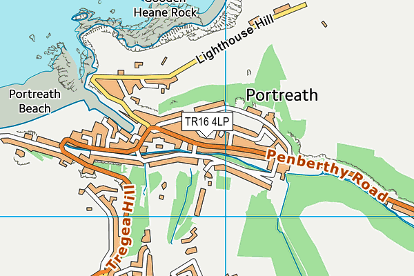 TR16 4LP map - OS VectorMap District (Ordnance Survey)