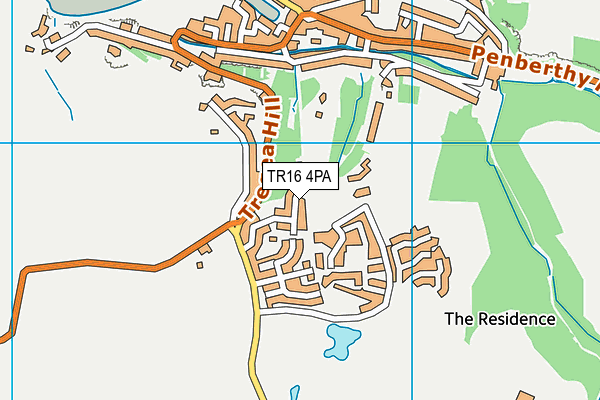 TR16 4PA map - OS VectorMap District (Ordnance Survey)