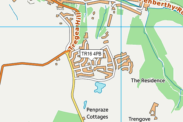 TR16 4PB map - OS VectorMap District (Ordnance Survey)