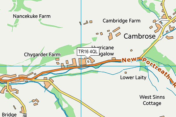 TR16 4QL map - OS VectorMap District (Ordnance Survey)