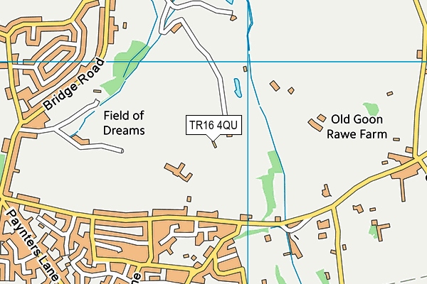 TR16 4QU map - OS VectorMap District (Ordnance Survey)