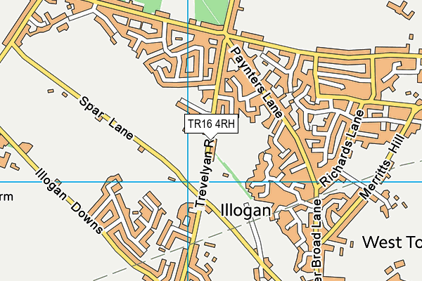 TR16 4RH map - OS VectorMap District (Ordnance Survey)