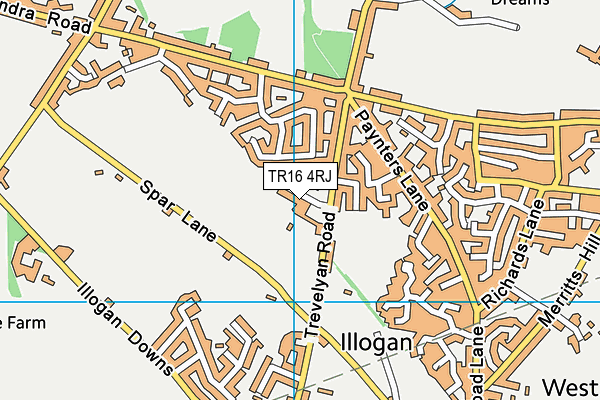 TR16 4RJ map - OS VectorMap District (Ordnance Survey)