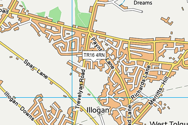 Illogan Park Sports Ground map (TR16 4RN) - OS VectorMap District (Ordnance Survey)