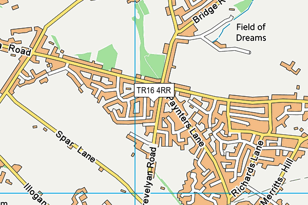 TR16 4RR map - OS VectorMap District (Ordnance Survey)