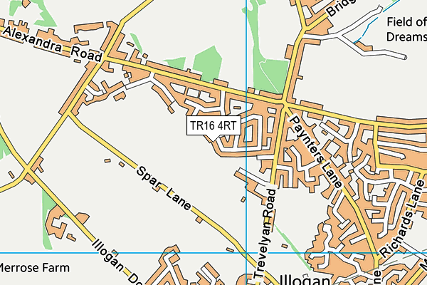 TR16 4RT map - OS VectorMap District (Ordnance Survey)