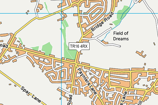 TR16 4RX map - OS VectorMap District (Ordnance Survey)