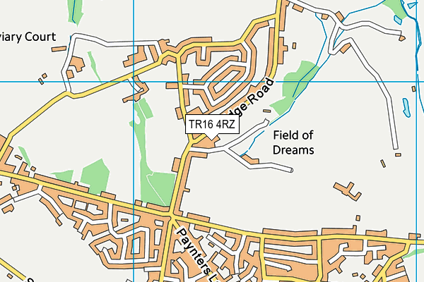 TR16 4RZ map - OS VectorMap District (Ordnance Survey)