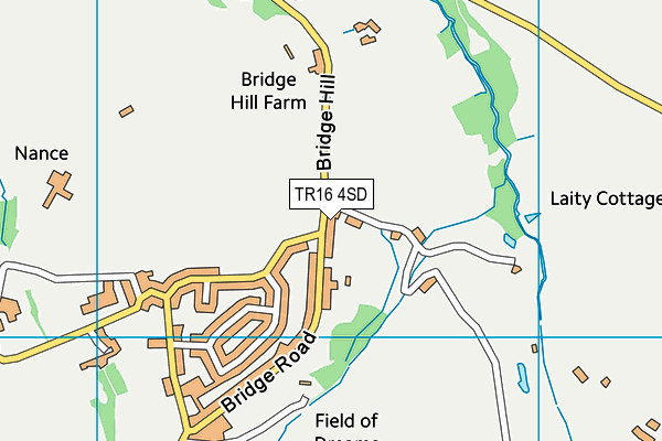 TR16 4SD map - OS VectorMap District (Ordnance Survey)
