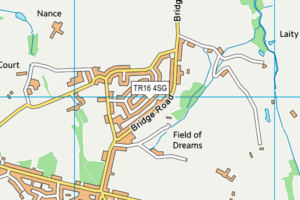 TR16 4SG map - OS VectorMap District (Ordnance Survey)