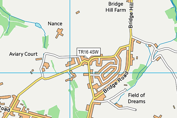 TR16 4SW map - OS VectorMap District (Ordnance Survey)