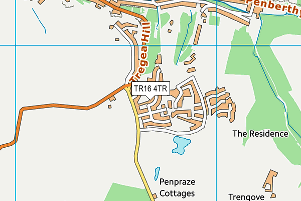 TR16 4TR map - OS VectorMap District (Ordnance Survey)