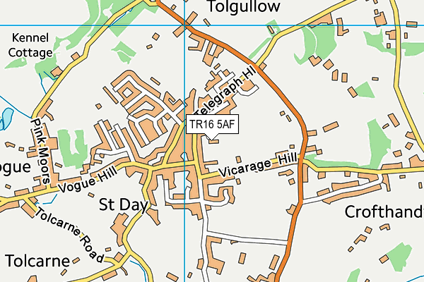 TR16 5AF map - OS VectorMap District (Ordnance Survey)