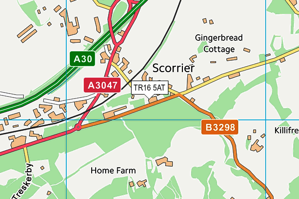 TR16 5AT map - OS VectorMap District (Ordnance Survey)