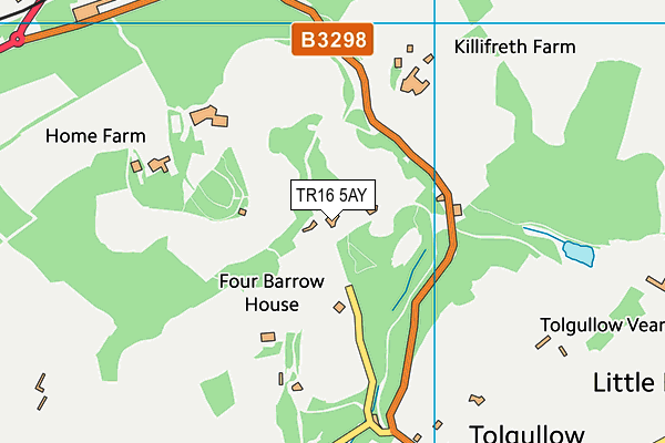 TR16 5AY map - OS VectorMap District (Ordnance Survey)