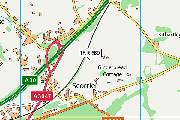 TR16 5BD map - OS VectorMap District (Ordnance Survey)