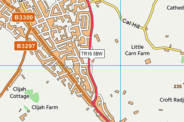 TR16 5BW map - OS VectorMap District (Ordnance Survey)