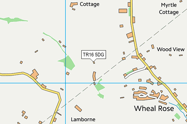 TR16 5DG map - OS VectorMap District (Ordnance Survey)