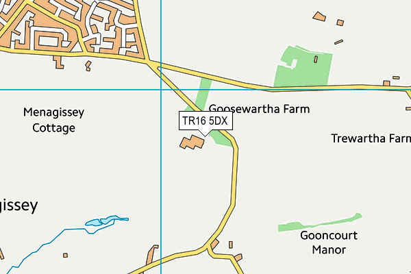 TR16 5DX map - OS VectorMap District (Ordnance Survey)