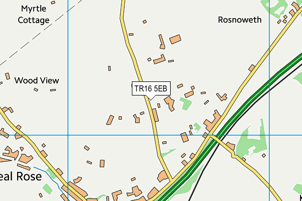 TR16 5EB map - OS VectorMap District (Ordnance Survey)