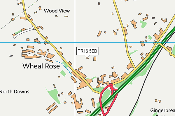 TR16 5ED map - OS VectorMap District (Ordnance Survey)