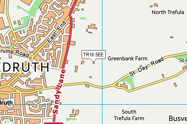 TR16 5EE map - OS VectorMap District (Ordnance Survey)