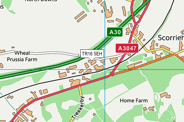 TR16 5EH map - OS VectorMap District (Ordnance Survey)