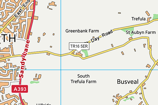 TR16 5ER map - OS VectorMap District (Ordnance Survey)