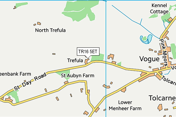 TR16 5ET map - OS VectorMap District (Ordnance Survey)