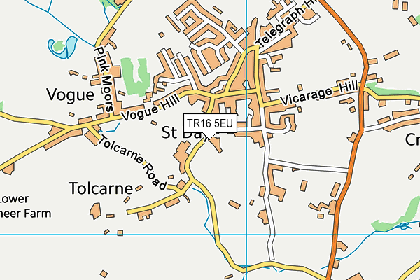 TR16 5EU map - OS VectorMap District (Ordnance Survey)