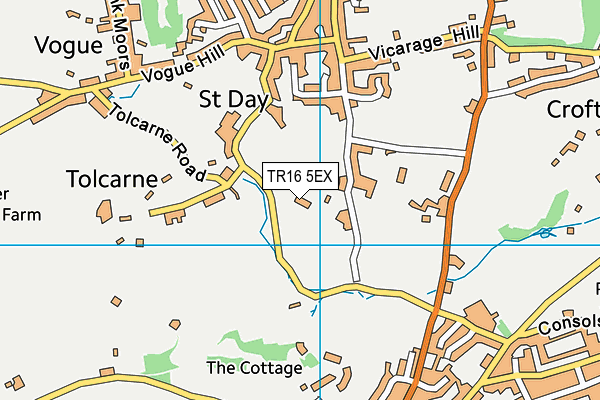 TR16 5EX map - OS VectorMap District (Ordnance Survey)