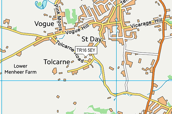 TR16 5EY map - OS VectorMap District (Ordnance Survey)