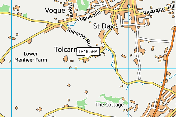 TR16 5HA map - OS VectorMap District (Ordnance Survey)