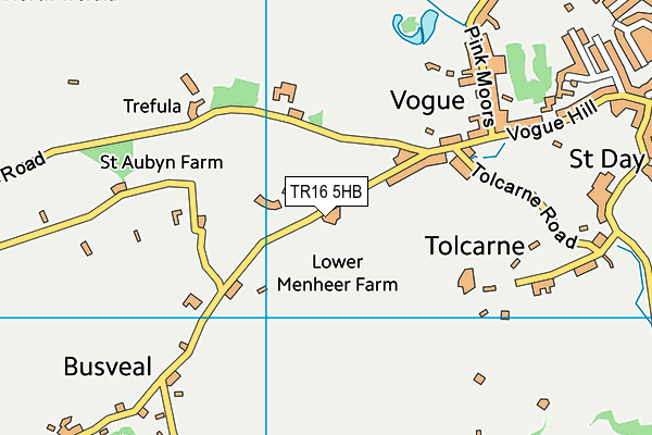 TR16 5HB map - OS VectorMap District (Ordnance Survey)