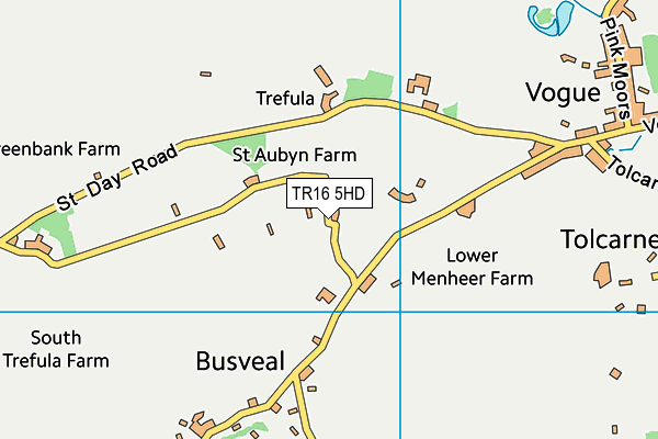 TR16 5HD map - OS VectorMap District (Ordnance Survey)