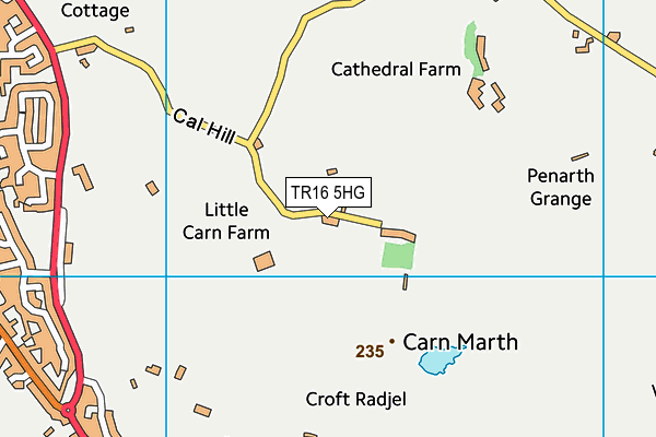 TR16 5HG map - OS VectorMap District (Ordnance Survey)