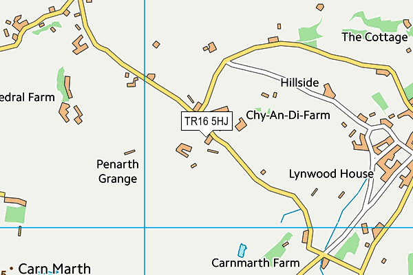 TR16 5HJ map - OS VectorMap District (Ordnance Survey)