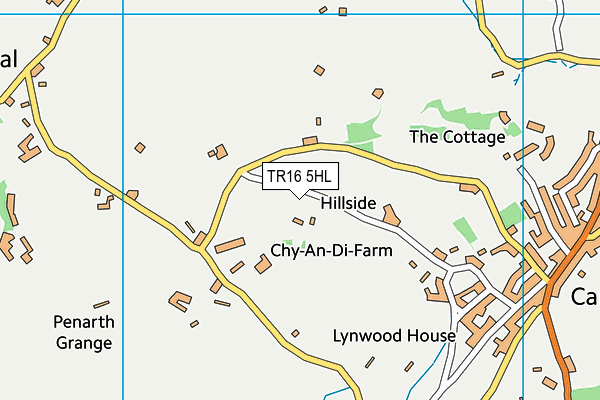 TR16 5HL map - OS VectorMap District (Ordnance Survey)