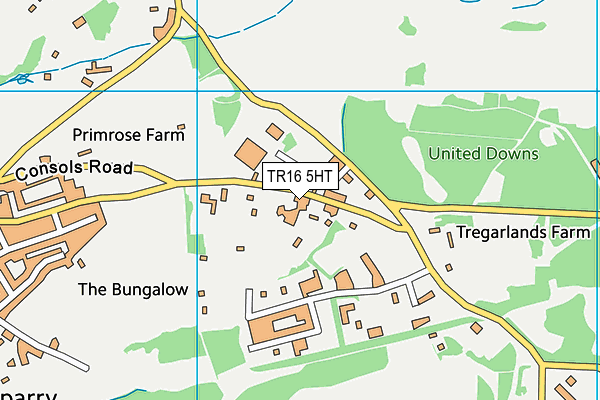 TR16 5HT map - OS VectorMap District (Ordnance Survey)