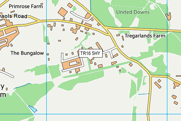 TR16 5HY map - OS VectorMap District (Ordnance Survey)