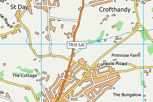 TR16 5JS map - OS VectorMap District (Ordnance Survey)