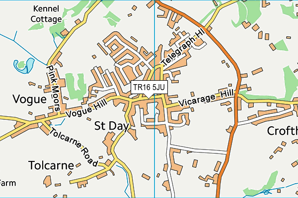 TR16 5JU map - OS VectorMap District (Ordnance Survey)