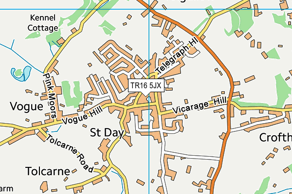 TR16 5JX map - OS VectorMap District (Ordnance Survey)