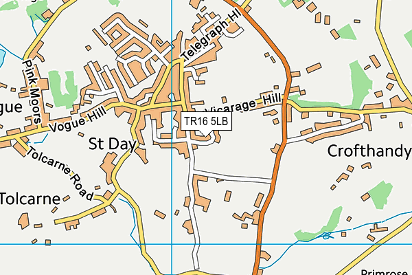 TR16 5LB map - OS VectorMap District (Ordnance Survey)