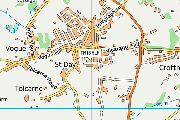 TR16 5LF map - OS VectorMap District (Ordnance Survey)