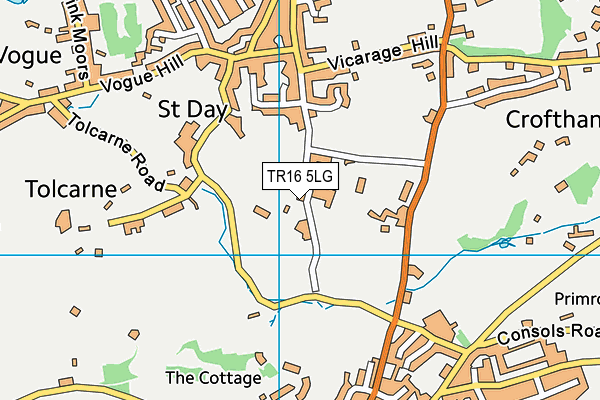 TR16 5LG map - OS VectorMap District (Ordnance Survey)